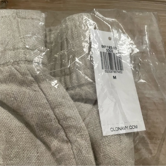 Old Navy High-Waisted Cropped Linen-Blend Tapered Pants in Flax Linen M - Picture 3 of 8